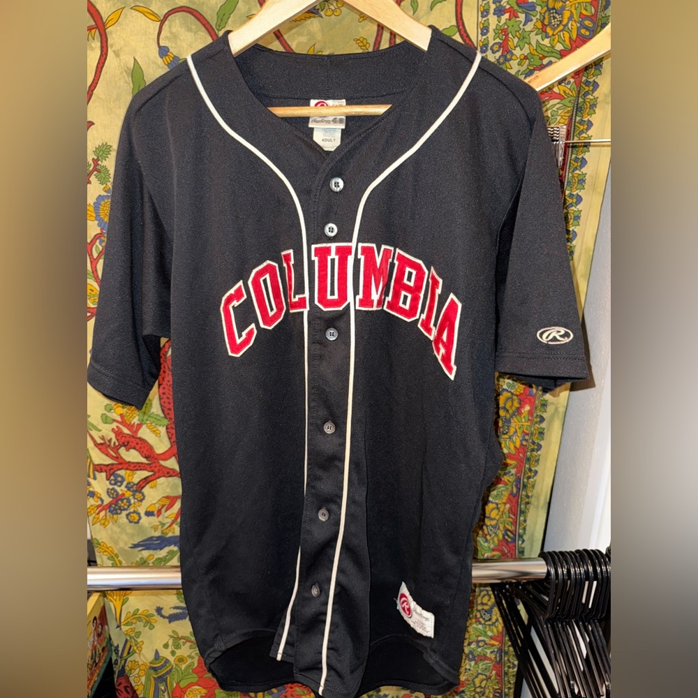 Vintage & Authentic Columbia Black Baseball Jersey